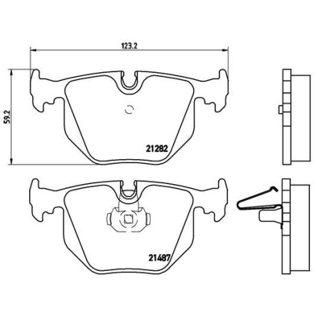 Σετ τακάκια, δισκόφρενα BREMBO P06020