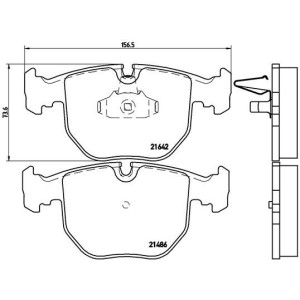 Σετ τακάκια, δισκόφρενα BREMBO P06021