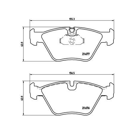 Brake Pad Set, disc brake BREMBO P06022