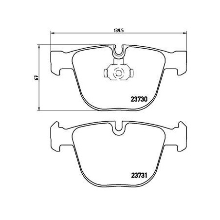 Σετ τακάκια, δισκόφρενα BREMBO P06026