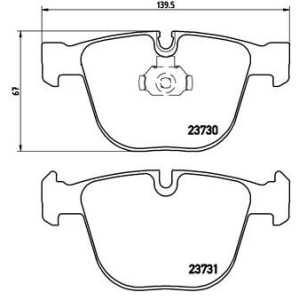 Σετ τακάκια, δισκόφρενα BREMBO P06026
