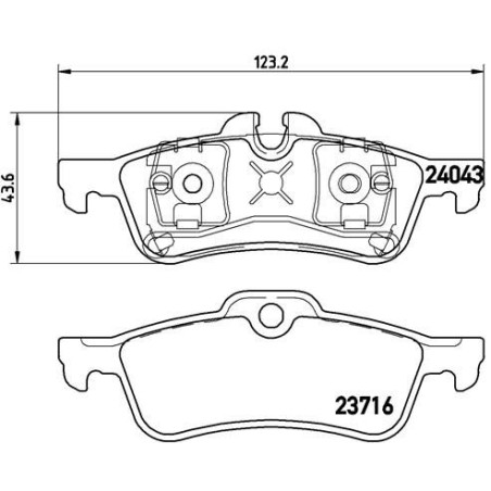 Brake Pad Set, disc brake BREMBO P06032