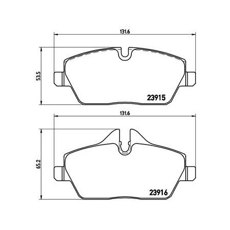 Σετ τακάκια, δισκόφρενα BREMBO P06034