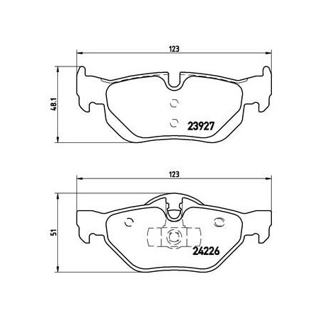 Σετ τακάκια, δισκόφρενα BREMBO P06038