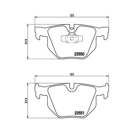 Brake Pad Set, disc brake BREMBO P06039