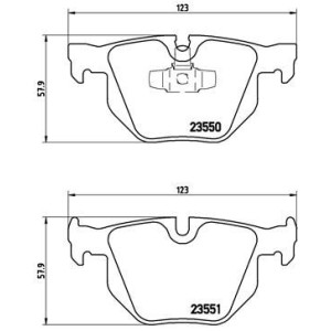 Σετ τακάκια, δισκόφρενα BREMBO P06039