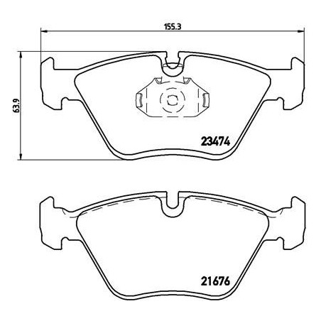 Brake Pad Set, disc brake BREMBO P06042