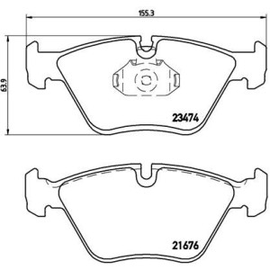 Σετ τακάκια, δισκόφρενα BREMBO P06042