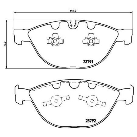 Brake Pad Set, disc brake BREMBO P06047