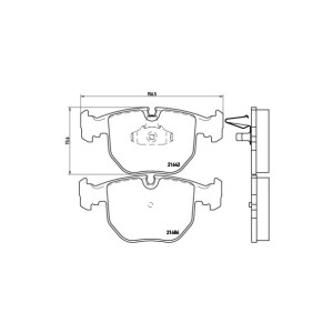 Brake Pad Set, disc brake BREMBO P06048