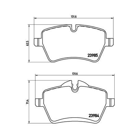 Σετ τακάκια, δισκόφρενα BREMBO P06051