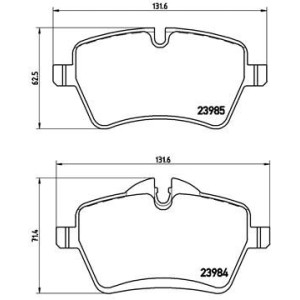 Brake Pad Set, disc brake BREMBO P06051