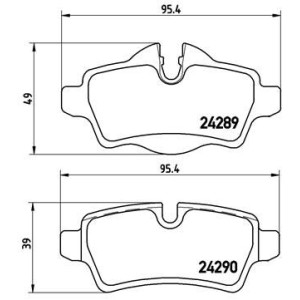 Brake Pad Set, disc brake BREMBO P06052