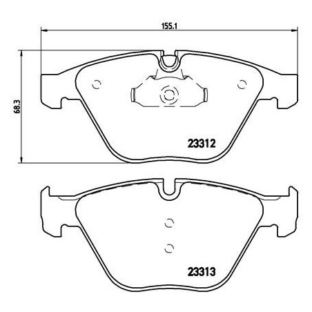 Brake Pad Set, disc brake BREMBO P06054