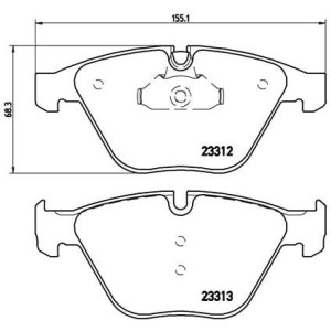 Σετ τακάκια, δισκόφρενα BREMBO P06054