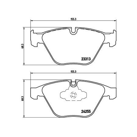 Brake Pad Set, disc brake BREMBO P06055