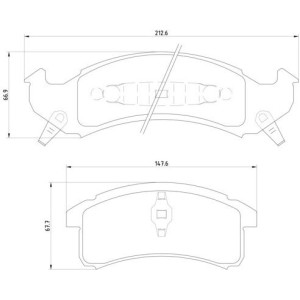 Σετ τακάκια, δισκόφρενα BREMBO P09002