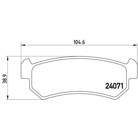 Brake Pad Set, disc brake BREMBO P10001