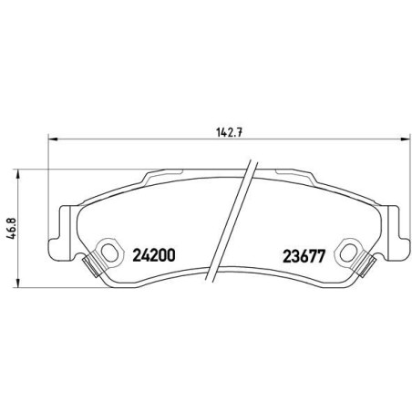 Σετ τακάκια, δισκόφρενα BREMBO P10002