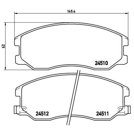 Brake Pad Set, disc brake BREMBO P10003