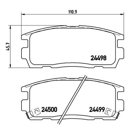 Σετ τακάκια, δισκόφρενα BREMBO P10004