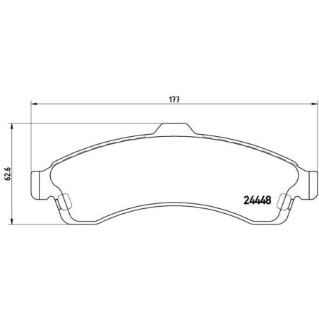 Brake Pad Set, disc brake BREMBO P10009