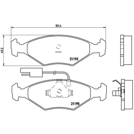 Σετ τακάκια, δισκόφρενα BREMBO P23039