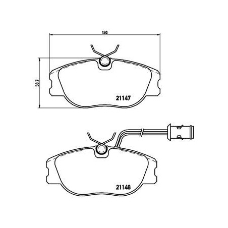 Brake Pad Set, disc brake BREMBO P23041