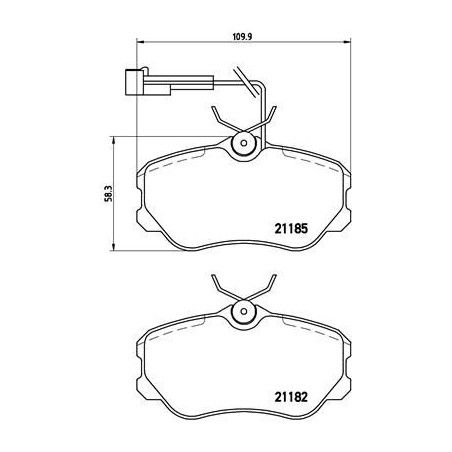 Brake Pad Set, disc brake BREMBO P23045