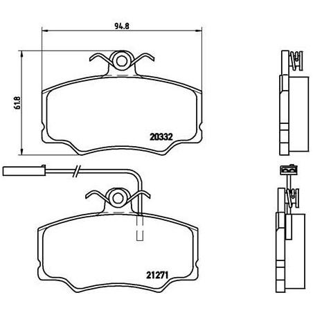 Σετ τακάκια, δισκόφρενα BREMBO P23048