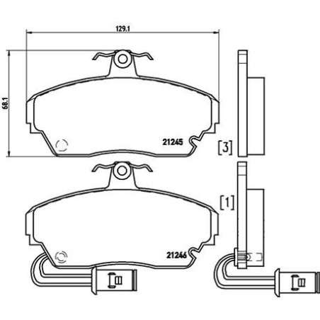 Σετ τακάκια, δισκόφρενα BREMBO P28014