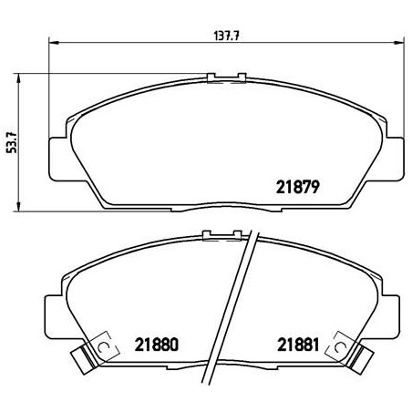 Σετ τακάκια, δισκόφρενα BREMBO P28021