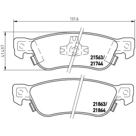 Brake Pad Set, disc brake BREMBO P34003