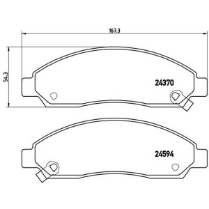 Brake Pad Set, disc brake BREMBO P34005