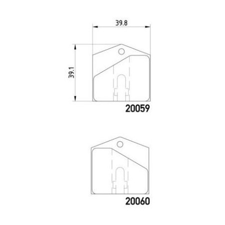 Brake Pad Set, disc parking brake BREMBO P36004