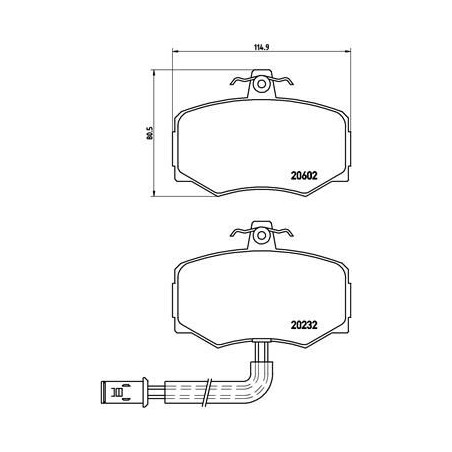 Σετ τακάκια, δισκόφρενα BREMBO P36005