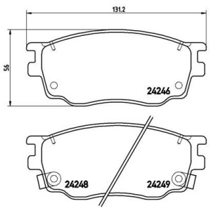 Brake Pad Set, disc brake BREMBO P49033