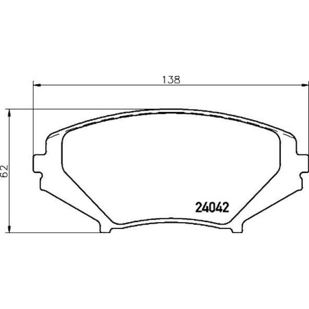 Brake Pad Set, disc brake BREMBO P49034