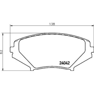 Brake Pad Set, disc brake BREMBO P49034