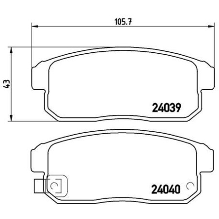 Brake Pad Set, disc brake BREMBO P49035