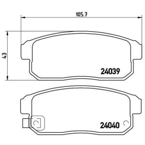 Brake Pad Set, disc brake BREMBO P49035