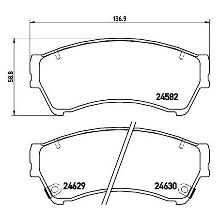 Brake Pad Set, disc brake BREMBO P49039