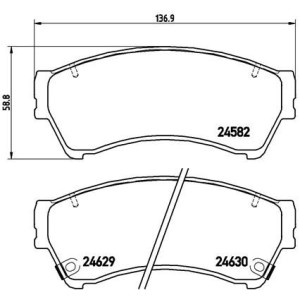 Brake Pad Set, disc brake BREMBO P49039