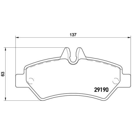 Brake Pad Set, disc brake BREMBO P50084