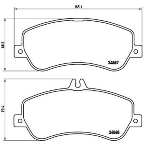 Brake Pad Set, disc brake BREMBO P50086