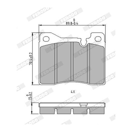 Brake Pad Set, disc brake FERODO FDB161