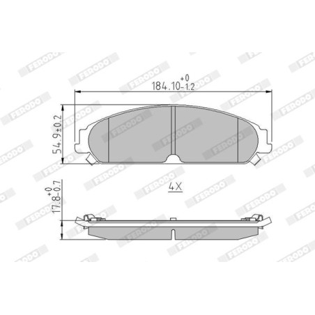 Brake Pad Set, disc brake FERODO FDB4078