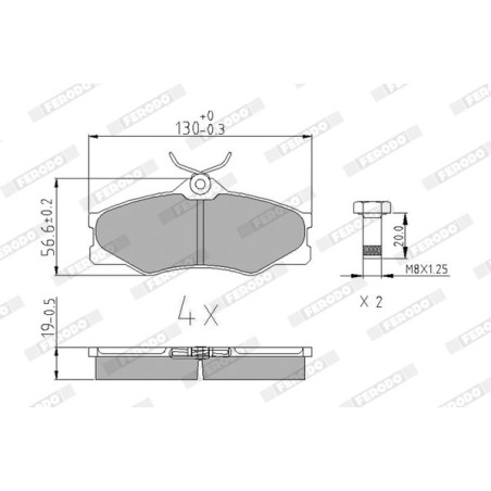 Brake Pad Set, disc brake FERODO FVR517