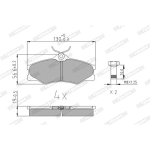 Brake Pad Set, disc brake FERODO FVR517