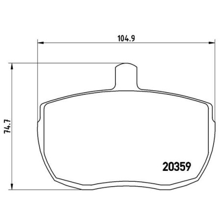 Brake Pad Set, disc brake BREMBO PA6001